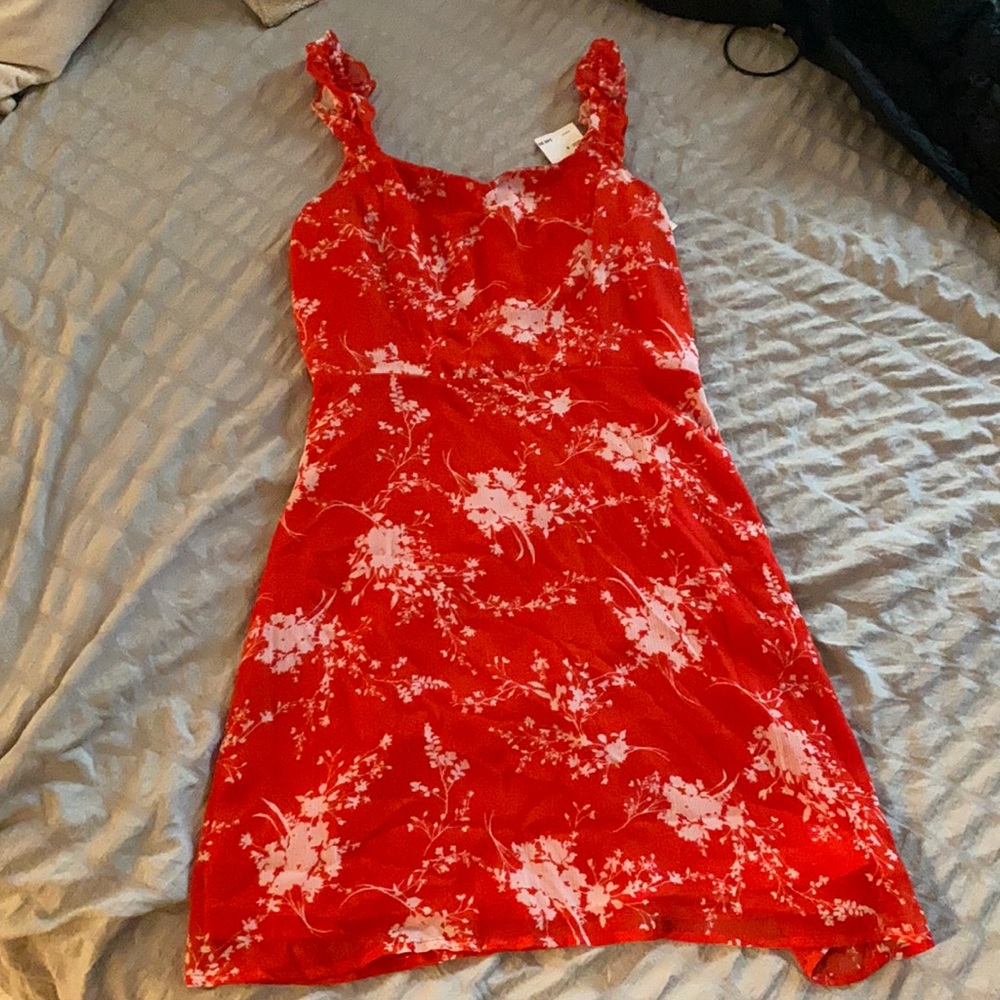Red Floral Summer Dress